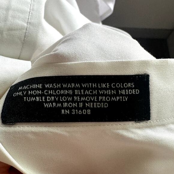 Jos A Bank Traveler Shirt 17-35 White Traditional Fit Cotton Work Formal - Picture 5 of 7